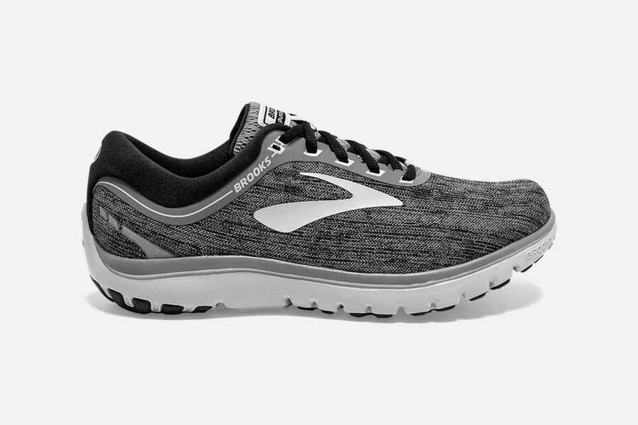 Brooks PureFlow 7 Womens UK - Road Running Shoes - Grey/Black 055-BCFZRX